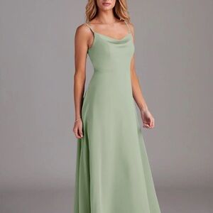 Azazie Sage Green Maxi Dress